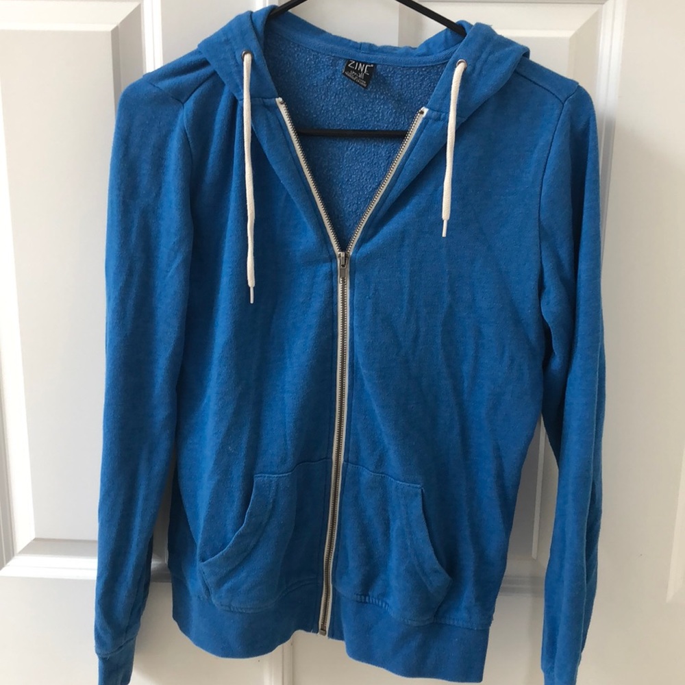 Sky Blue Zine Zip Up Jacket!